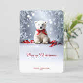 ホッキョクグマ クリスマスカード (スタンド正面)