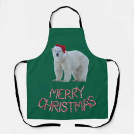 ホッキョクグマ クリスマス エプロン
