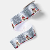 ホッキョクグマ クリスマス サテンリボン (裏面)