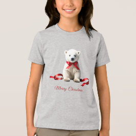 ホッキョクグマ クリスマス ホリデー トライブレンドＴシャツ