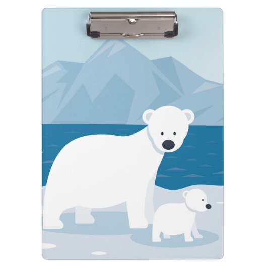 ホッキョクグマ クリップボード (正面)