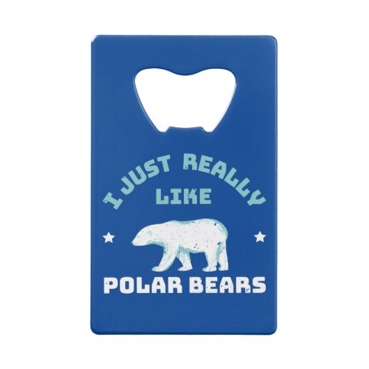 ホッキョクグマ クレジットカード栓抜き (正面)