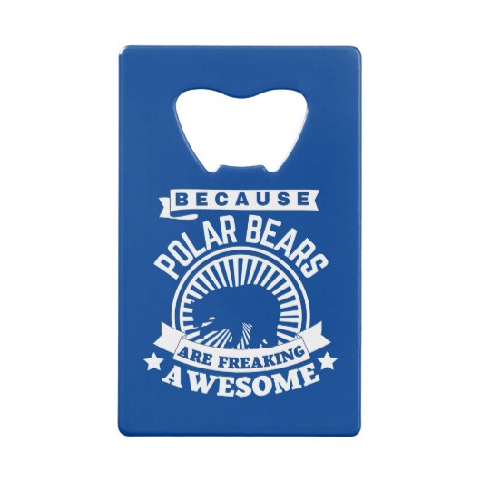 ホッキョクグマ クレジットカード栓抜き (正面)