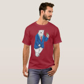 ホッキョクグマ グルーム 結婚指輪 結婚 Tシャツ (正面フル)