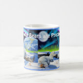 ホッキョクグマ&ノーザンライトアートマグカップ コーヒーマグカップ (中央)