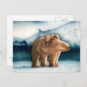 ホッキョクグマ ポストカード (正面/裏面)