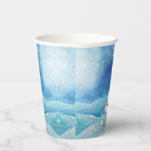 ホッキョクグマ、ポーラキツネ、エンペントギン&雪だるま 紙コップ (右)