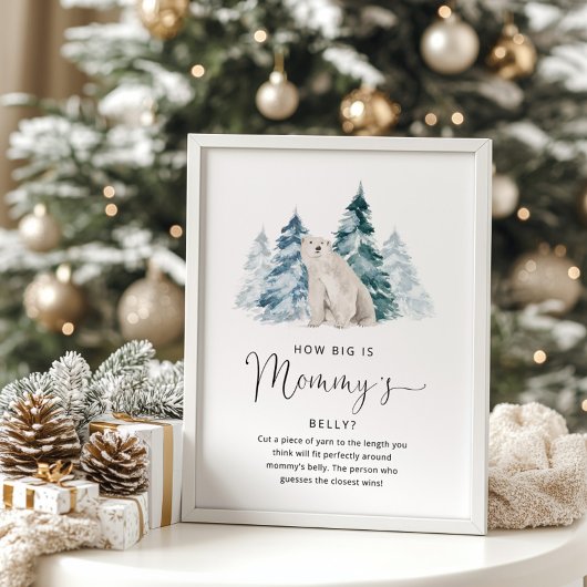 ホッキョクグマ、ママのベリーゲームポスター ポスター