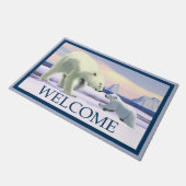 ホッキョクグマ – ママノーズ最高の-ようこそ ドアマット (アングル)