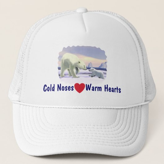 ホッキョクグマ – ママノーズ最高の キャップ (正面)