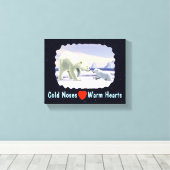 ホッキョクグマ – ママノーズ最高の キャンバスプリント (インサイチュ (ウッドフロア))