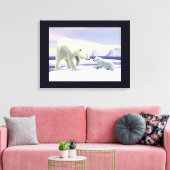 ホッキョクグマ – ママノーズ最高の キャンバスプリント (インサイチュ (リビング))