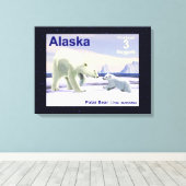 ホッキョクグマ – ママノーズ最高の キャンバスプリント (インサイチュ (ウッドフロア))