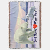 ホッキョクグマ – ママノーズ最高の スローブランケット (正面縦)