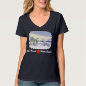 ホッキョクグマ – ママノーズ最高の Tシャツ (正面)