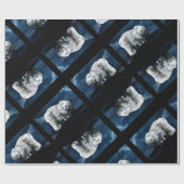 ホッキョクグマ – ミラーブラック ラッピングペーパー (フラット)