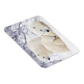 ホッキョクグマ、メスと2匹の子3 マグネット (右側)