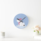 ホッキョクグマ ラウンド壁時計 (ホーム)