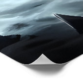 ホッキョクグマ、冬、街 | AIアートポスター ポスター (角)