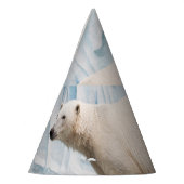 ホッキョクグマ：動物園の生息地の垣根 パーティーハット (左)