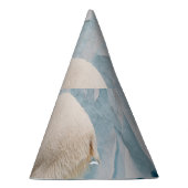 ホッキョクグマ：動物園の生息地の垣根 パーティーハット (右)