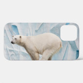 ホッキョクグマ：動物園の生息地の垣根 Case-Mate iPhoneケース (裏面 (横))