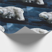 ホッキョクグマ – 半レンガ ラッピングペーパー (角)