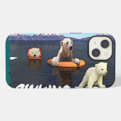 ホッキョクグマ - 危機的状況 iPhoneケース (裏面横)
