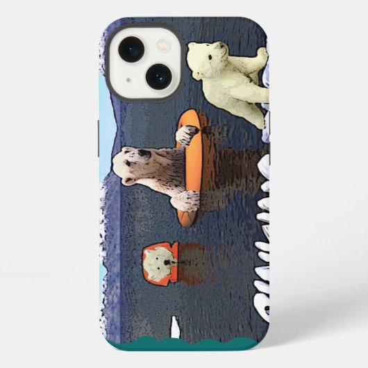 ホッキョクグマ - 危機的状況 iPhoneケース (裏面)