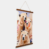 ホッキョクグマ 吊り下げ型タペストリー (傾斜あり)