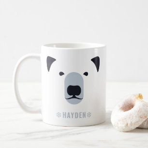 ホッキョクグマ  名パーソナライズされた前 コーヒーマグカップ