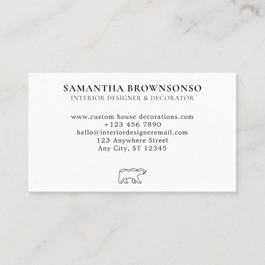 ホッキョクグマ 名刺 (裏面)