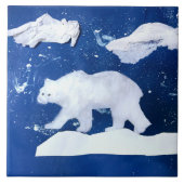 ホッキョクグマ「子どもの芸術」 タイル (正面)