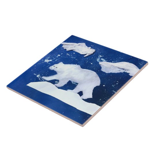 ホッキョクグマ「子どもの芸術」 タイル (側面)