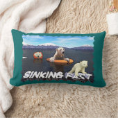 ホッキョクグマ – 急速に沈下 ランバークッション (ブランケット)