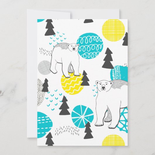 ホッキョクグマ 招待状 (正面)