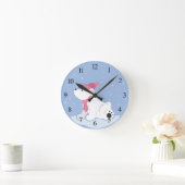 ホッキョクグマ（数字あり） ラウンド壁時計 (ホーム)