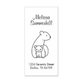 ホッキョクグマ：母と子のアドレス ラバースタンプ (インプリント)