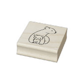 ホッキョクグマ：母と子 ラバースタンプ (スタンプ)