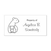 ホッキョクグマ：母と子 ラバースタンプ (インプリント)