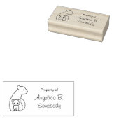 ホッキョクグマ：母と子 ラバースタンプ (押印)