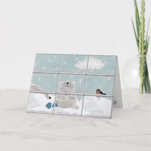 ホッキョクグマGet Well Card カード (正面)