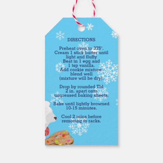 ホッキョクチップのクッキーミックスを瓶のギフトに混ぜる ギフトタグ (裏面)