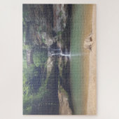 ホッキングヒルズオンオールドマンズケーブトレイルアッパー滝 ジグソーパズル (縦)