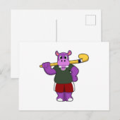 ホッキーのハッケーでヒポポタマス ポストカード (正面/裏面)