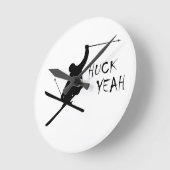 ホックイェー(スキー) ラウンド壁時計 (傾斜)