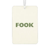 ホックグリーン白い車の空気清浄剤 カーエアーフレッシュナー (裏面)