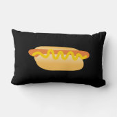 ホックールおもしろいトドッグノベルティ名前をカスタムする ランバークッション (裏面)