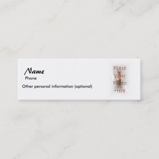 ホック-電話番号の配布は梳きます スキニー名刺 (正面)