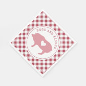 ホッグとキスピンクピグバレンタイン写真 スタンダードランチョンナプキン (角)